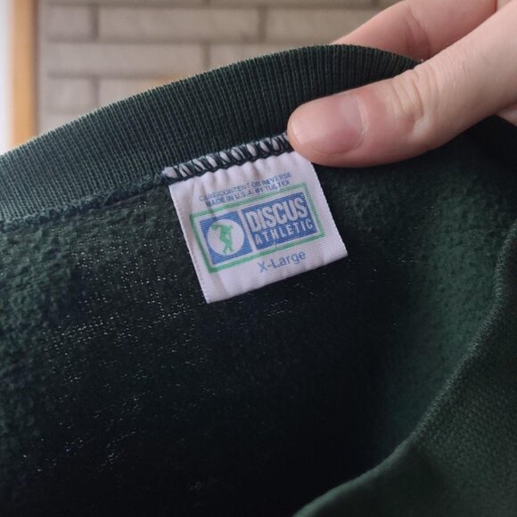 Vintage 'Discus Athletic' Okoboji Iowa sunfaded/distressed crew-neck sweatshirt - Picture 3 of 7